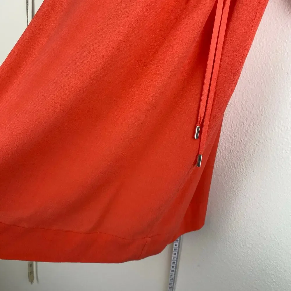 Diane Von Furstenberg Parlian Shift Dress Coral Size 10 - Picture 8 of 15